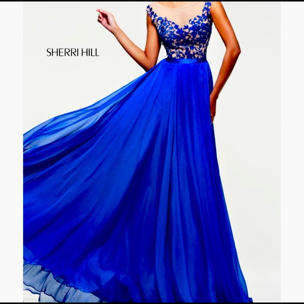 Blue Sherri Hill Prom Dress